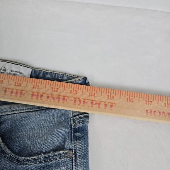 AG Prima Ankle Cigarette Jeans Women Blue Faded Distressed Denim Size 26 - Picture 11 of 11